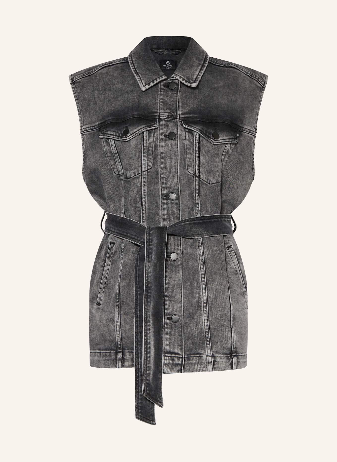 

Жилет в джинсовом стиле Ag Jeans, серый