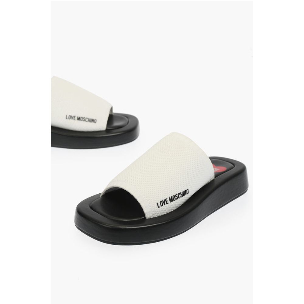 LOVE Двухцветные сабо ROW30 Moschino, Black and White