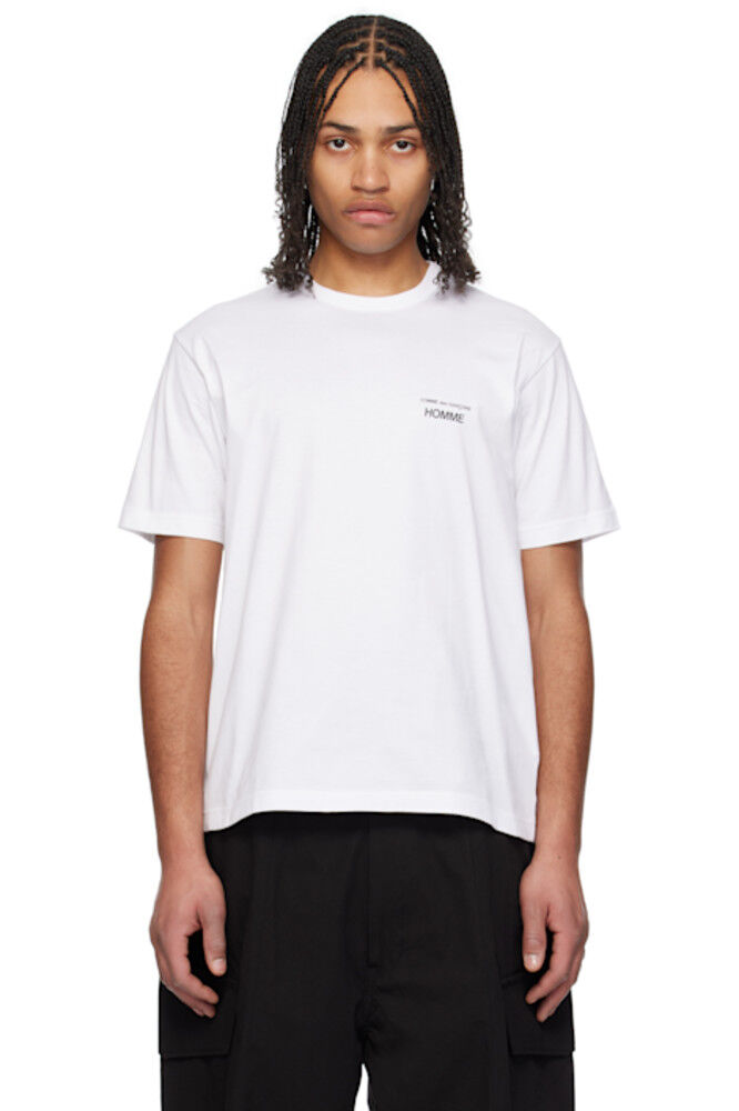 

Белая футболка с логотипом Comme des Garçons Homme