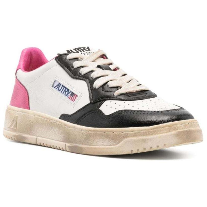 Кроссовки AUTRY Super Vintage Skateboarding Low-top, белый/черный/розовый — фото 3