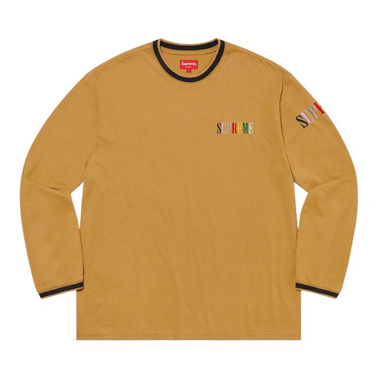 

Топ Supreme Multicolor Logo Long-Sleeve Top Dark Gold, желто-коричневый