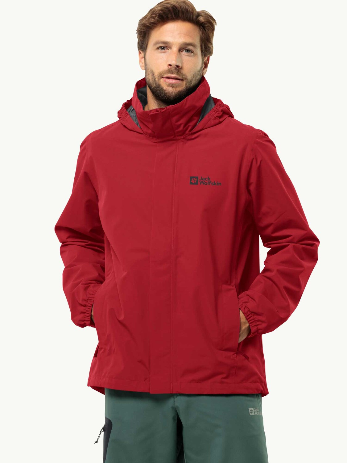 

Куртка Jack Wolfskin STORMY POINT 2L JKT M, красный