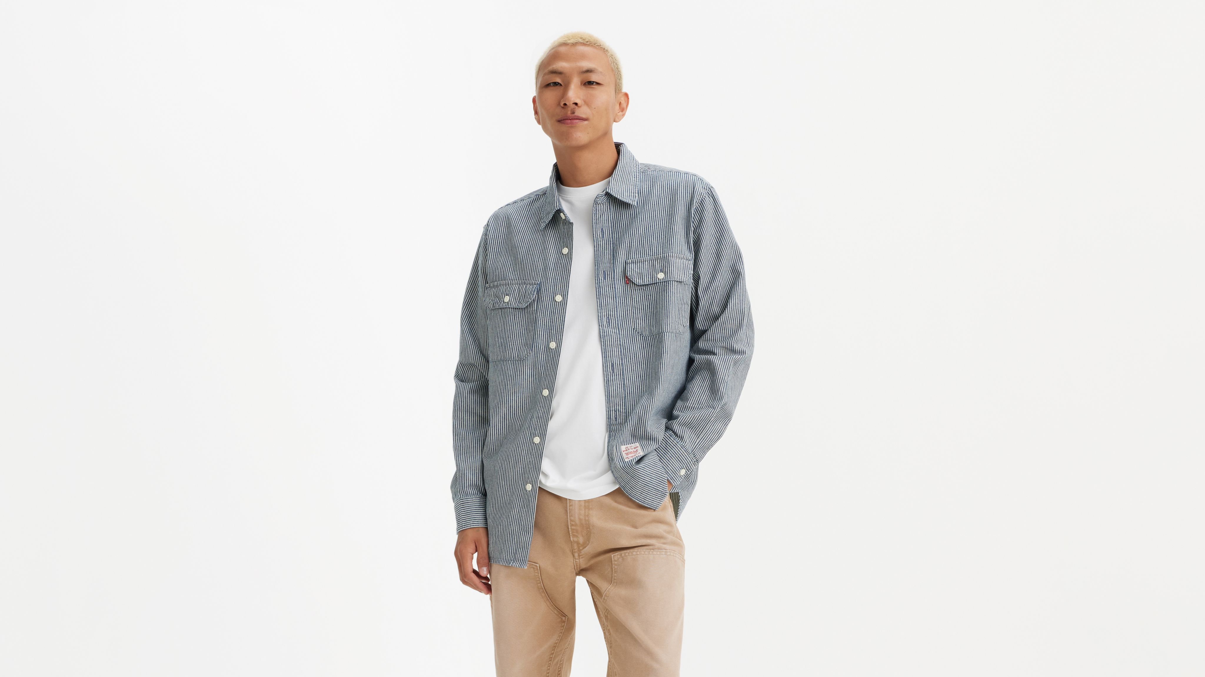 

Классическая рабочая рубашка Levi's, цвет Washington Stripe II - Dark Wash