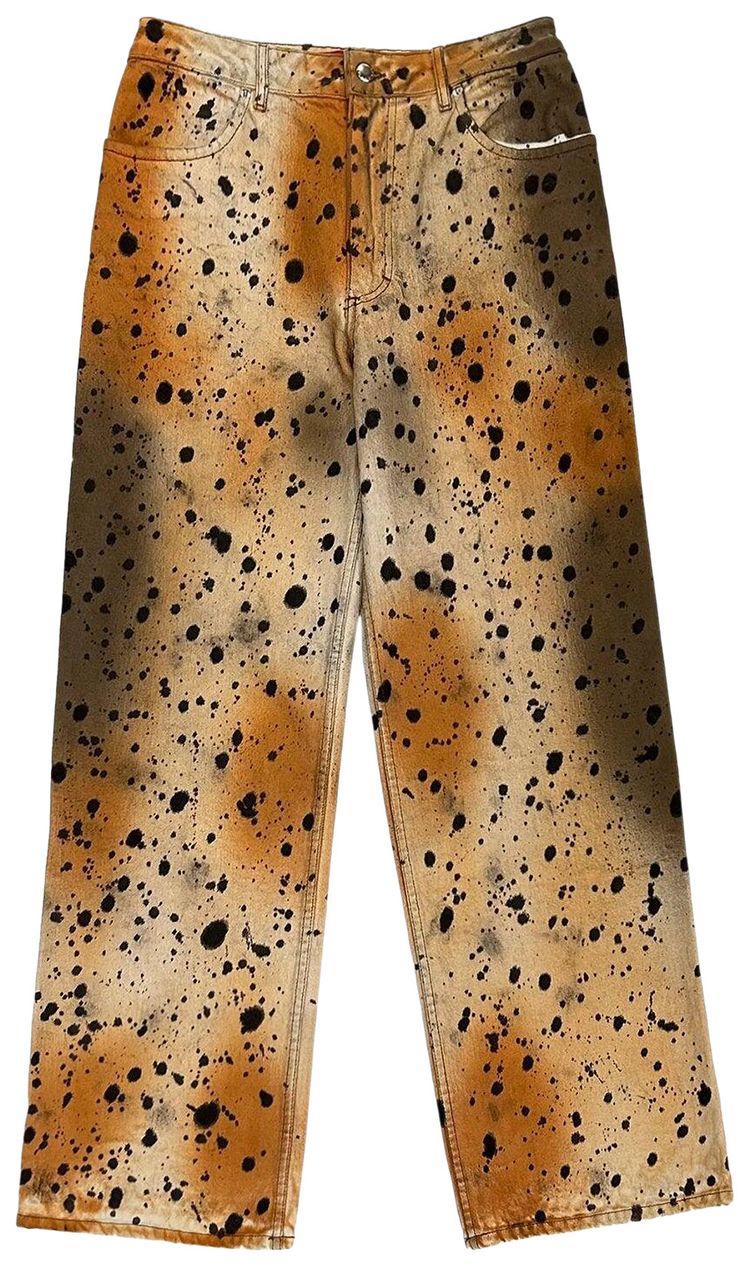 

Широкие джинсы Eckhaus Latta Abstract Cheetah, мультиколор