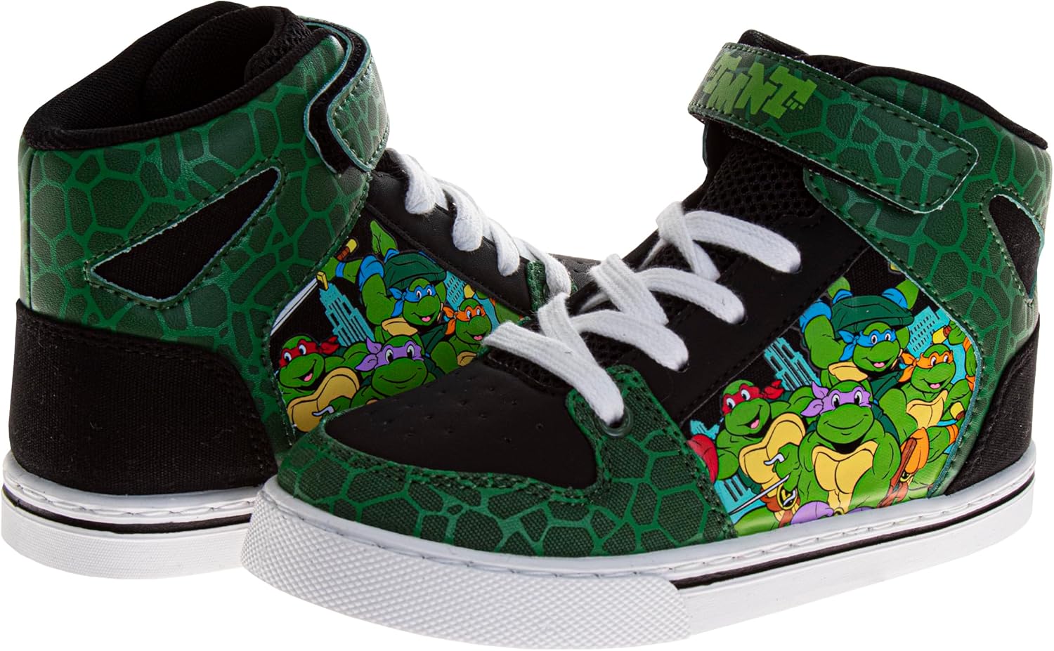 Кроссовки на высоком ходу Josmo Teenage Mutant Ninja Turtles Spiderman для мальчиков, легкие, дышащие, спортивные, размеры 12-13 для маленьких детей 1-4 для больших детей, черный/зеленый — фото 4