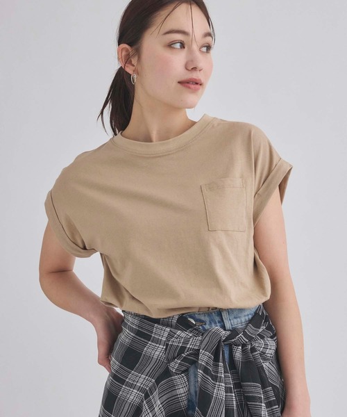 

Футболка с карманом, джерси Edit Sheen, бежевый