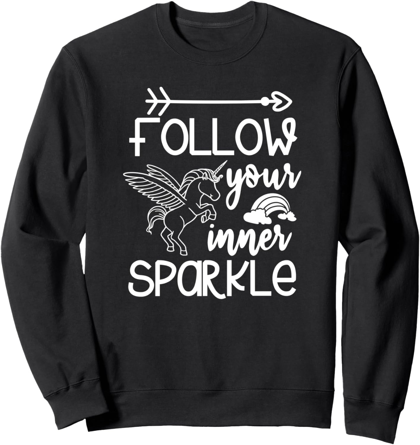 

Забавная толстовка для любителей единорогов Follow Your Inner Sparkle Unicorns, черный