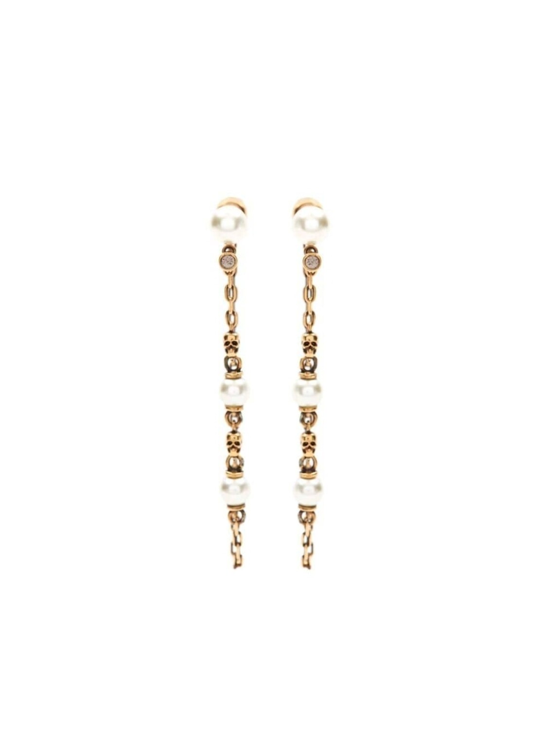 

Серьги-подвески с декором Skull Alexander McQueen, золотой