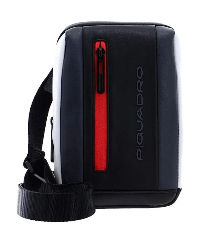 

Разноцветная кожаная сумка через плечо из городской коллекции Piquadro, мультиколор