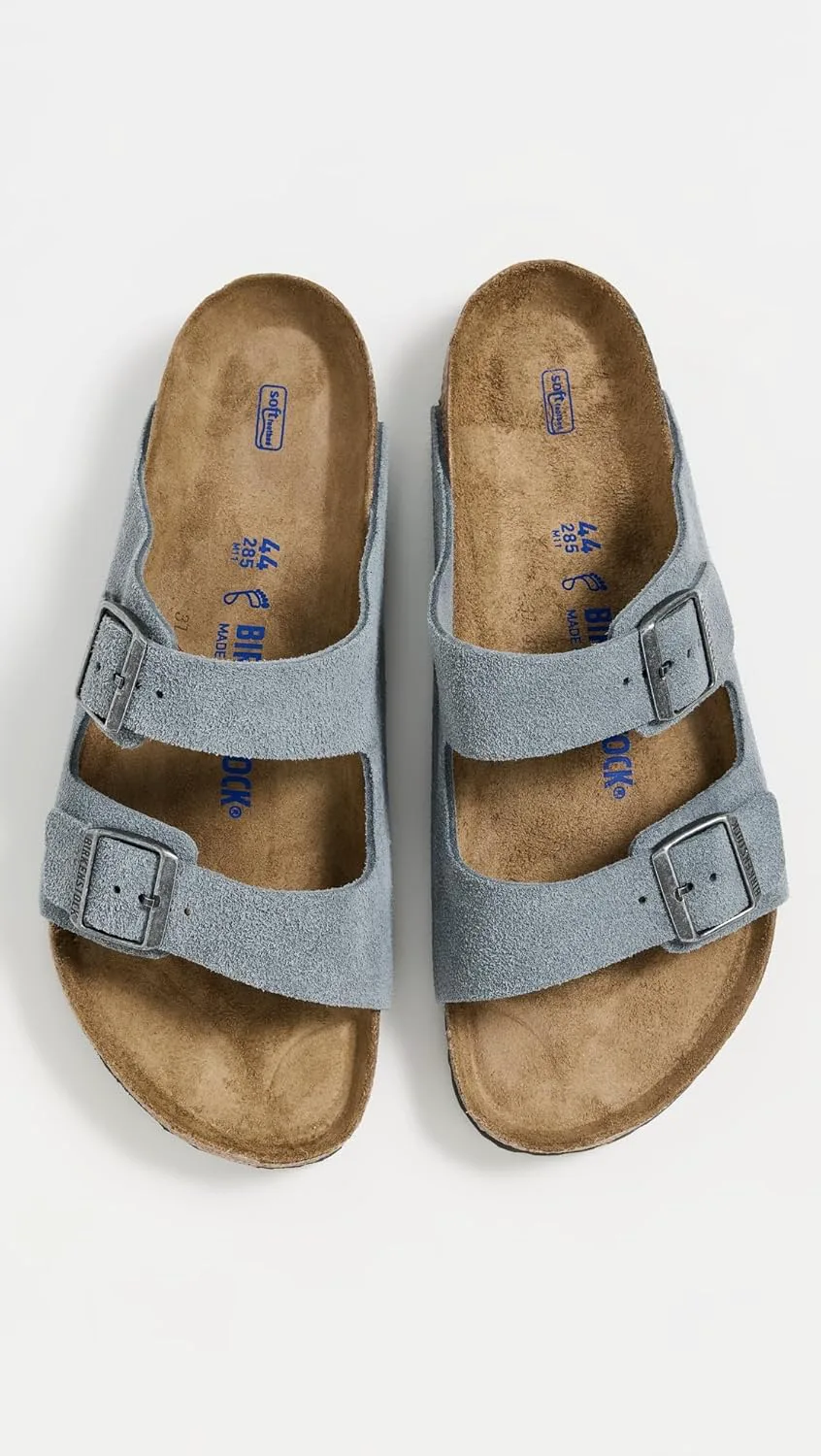 Мужские сандалии Birkenstock Arizona с мягкой стелькой, серый — фото 4