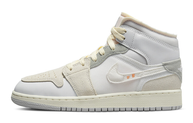 Кроссовки Jordan 1 Mid SE Craft Inside Out White Grey GS