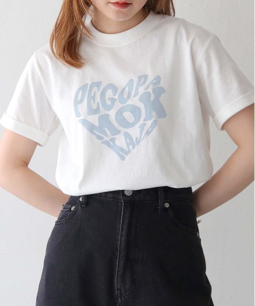 

Футболка с принтом, отложной воротник HER CLOSET, белый