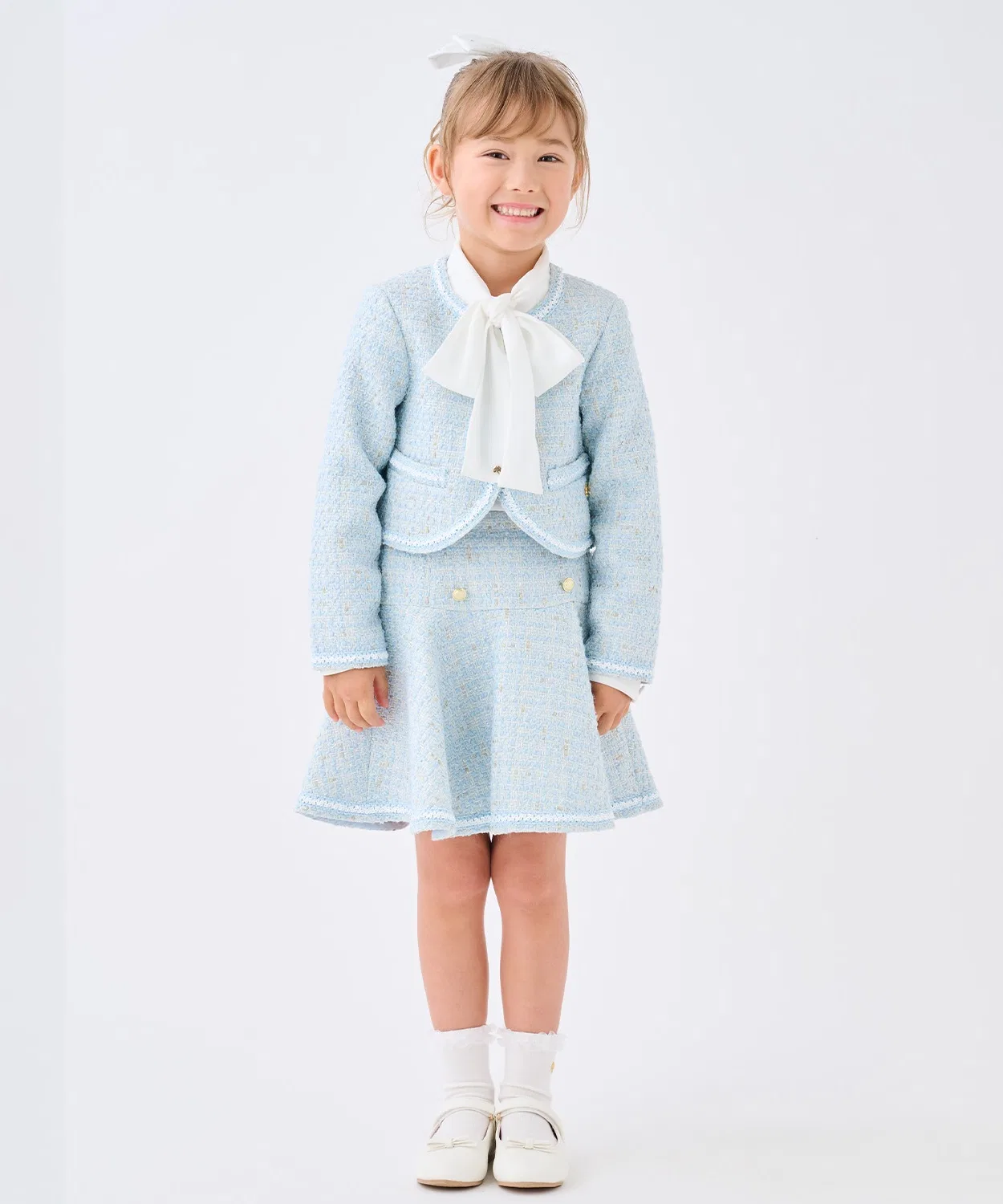 Детская твидовая юбка Kate Spade New York Kids голубая