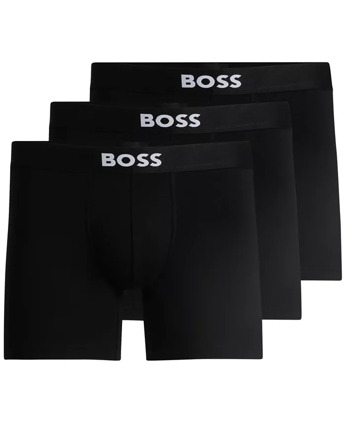 

Мужские боксеры с логотипом Icon, 3 шт Hugo Boss, черный