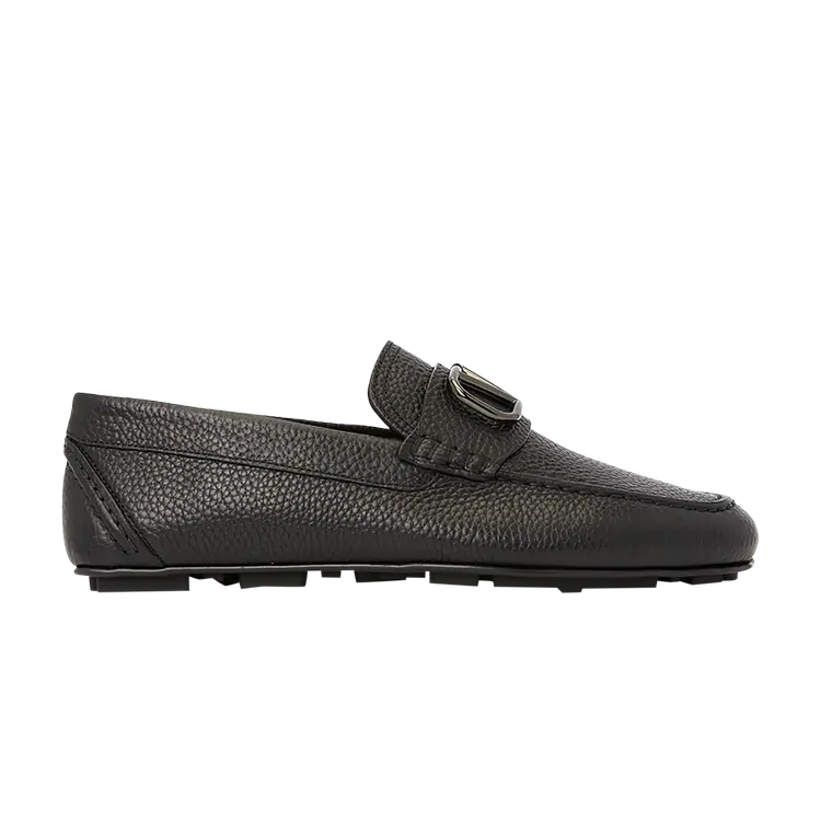 

Кроссовки Valentino Driving Plaque Slip-On Loafer, черный