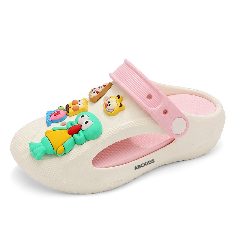 

Детские тапочки с низким верхом, устойчивые к истиранию, легкие, амортизирующие, нескользящие ABC KIDS, белый/розовый
