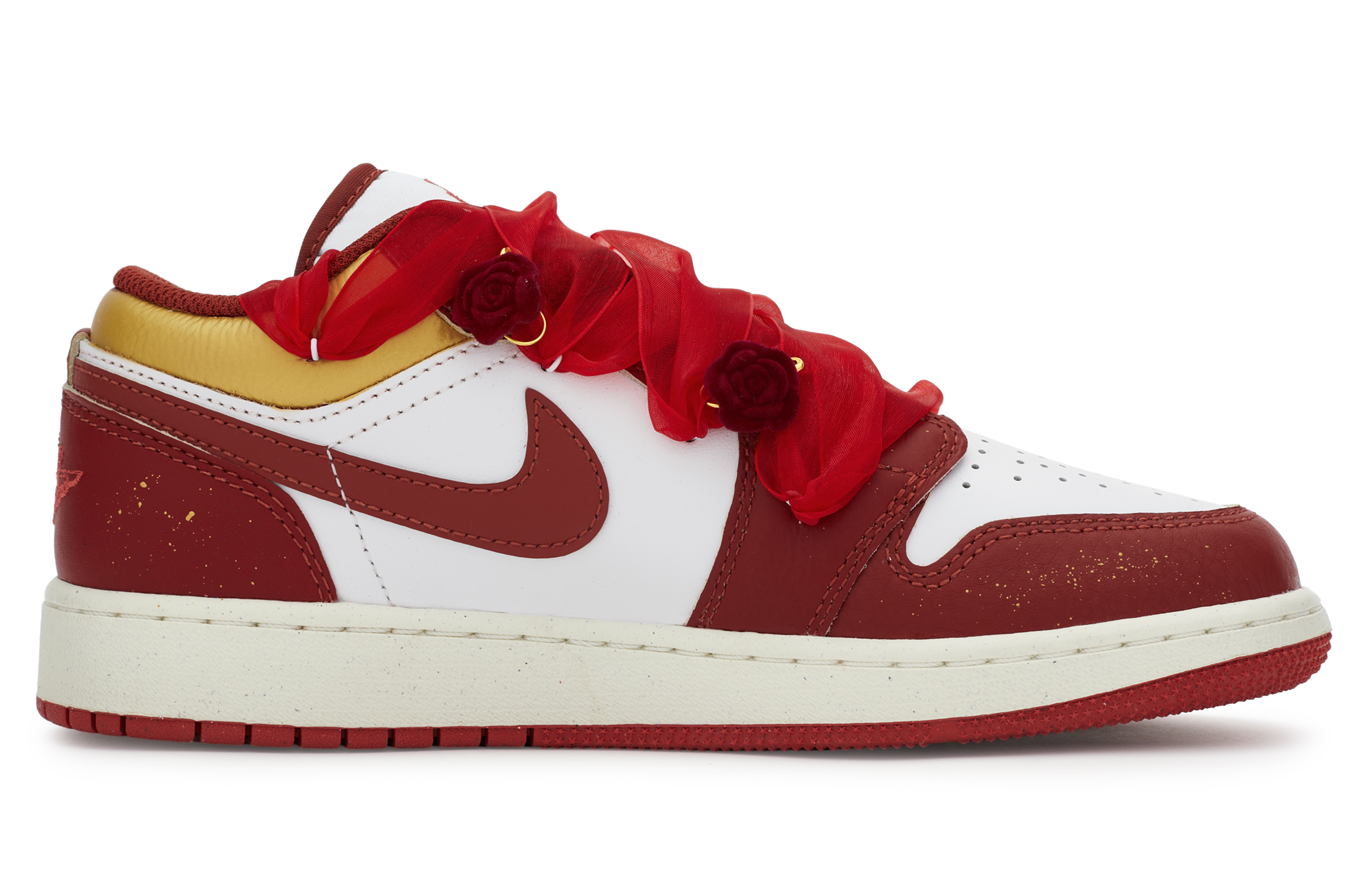 

Jordan Баскетбольные кроссовки Air 1 Vintage, низкие, мужские, белые/золотые