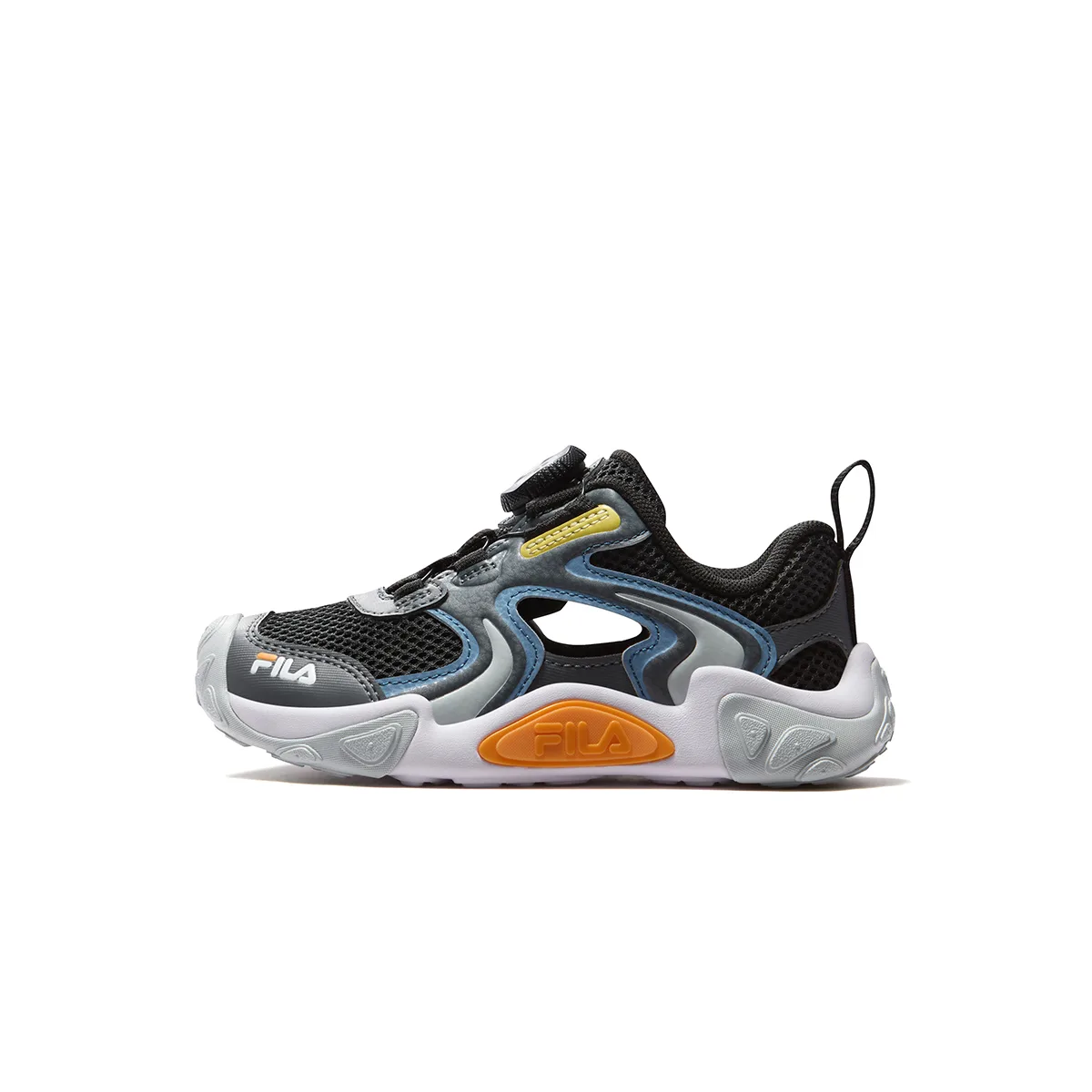FILA KIDS Performance FPF Synthetic Leather, Textile детские уличные кроссовки Black/Castle Gray для детей 3-7 лет