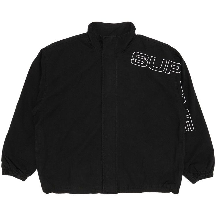

Спортивная куртка Supreme Spellout Embroidered Ripstop Track Jacket, Black