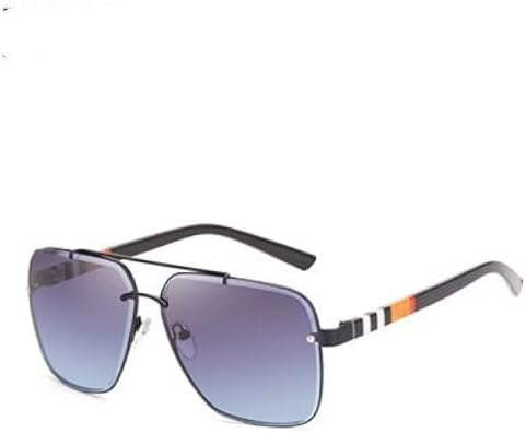 

Квадратные солнцезащитные очки без оправы для мужчин, модные ретро-очки без оправы для женщин, винтажные солнцезащитные очки с защитой от УФ-излучения UV400 MTZJH, Grayblue