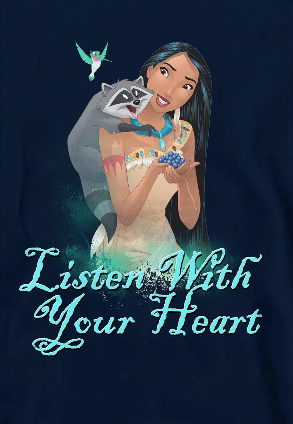 Детская худи Pocahontas Disney, темно-синий — фото 2