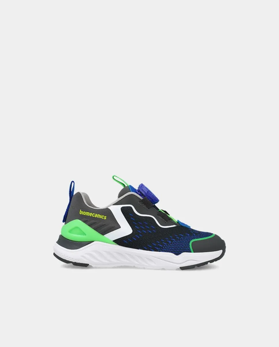 

Легкие детские спортивные кроссовки с застежками на вращающиеся шнурки Biomecanics, синий
