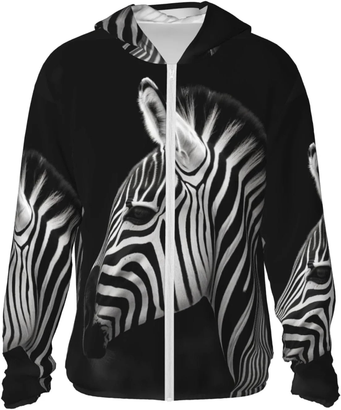 

Мужская солнцезащитная толстовка UPF 50+ Black & White Zebra DWVTSLH