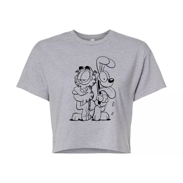 

Укороченная футболка «Гарфилд и Оди» для юниоров Licensed Character, серый