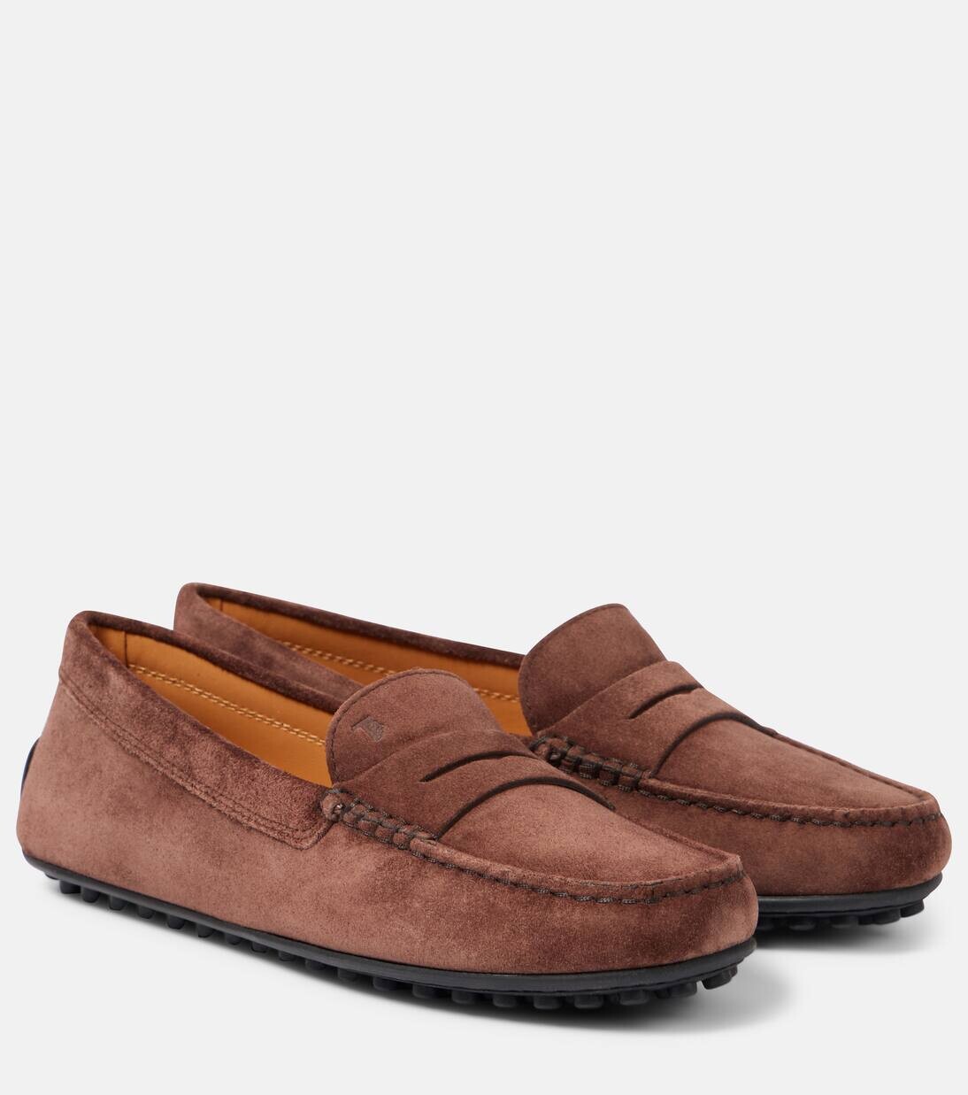 Замшевые туфли для вождения Tod'S, цвет coconut