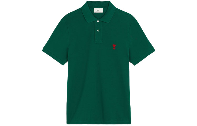 

Футболка поло мужская тёмно-зелёная AMIPARIS