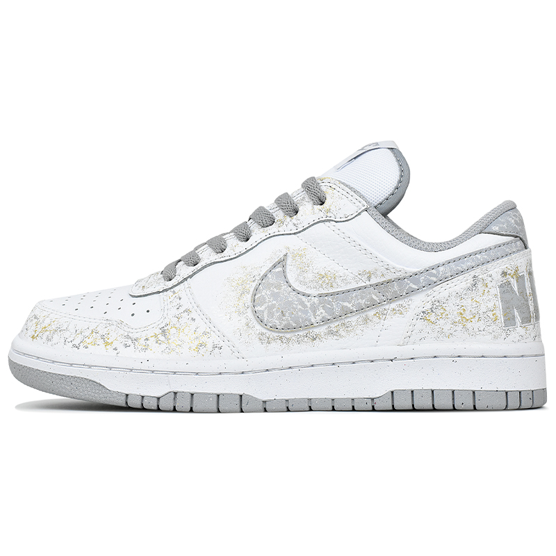 

Nike Big Abrasion Resistant Low top Skateboard Shoes Men's Gray White