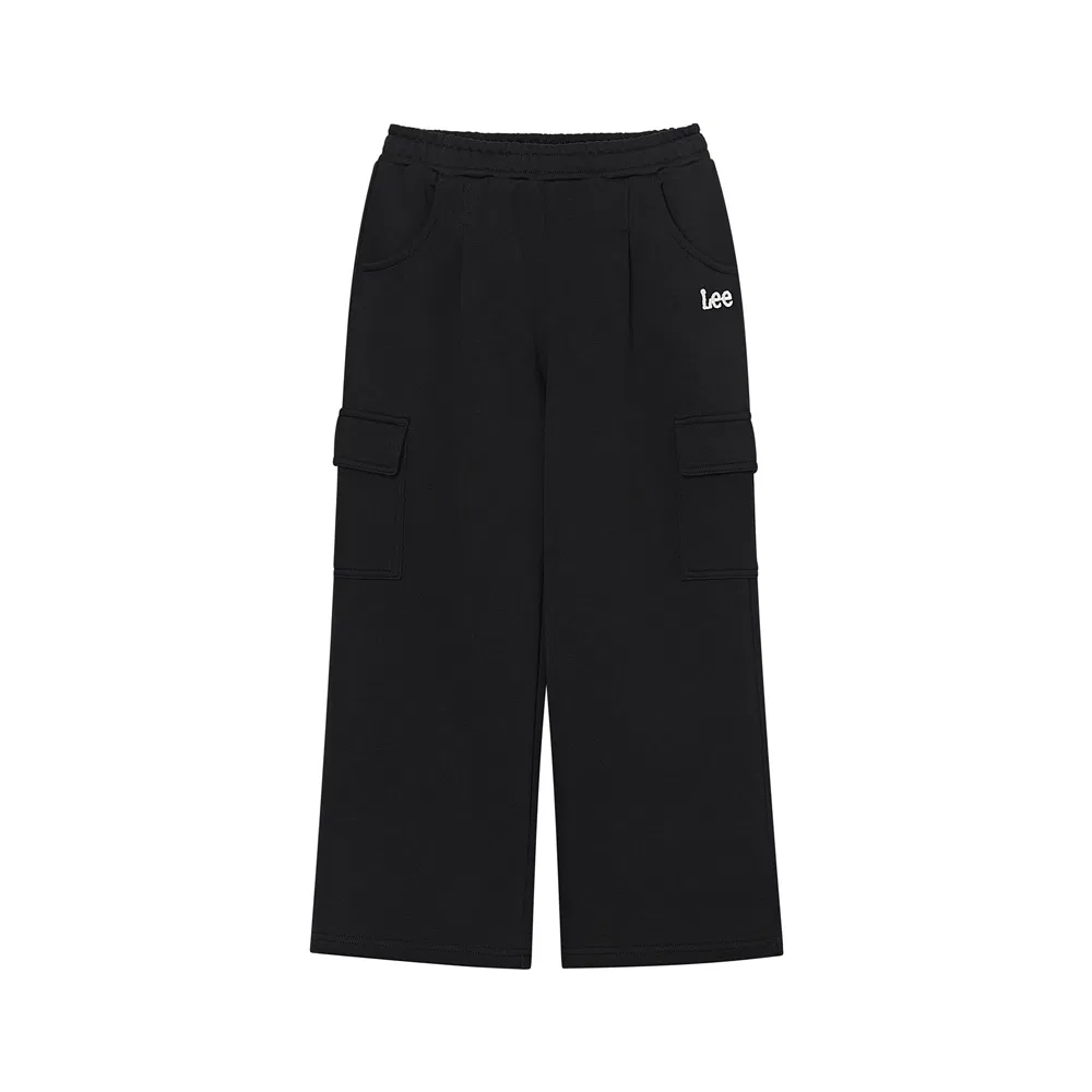 Детские широкие брюки карго из джерси чёрные от Lee Kids