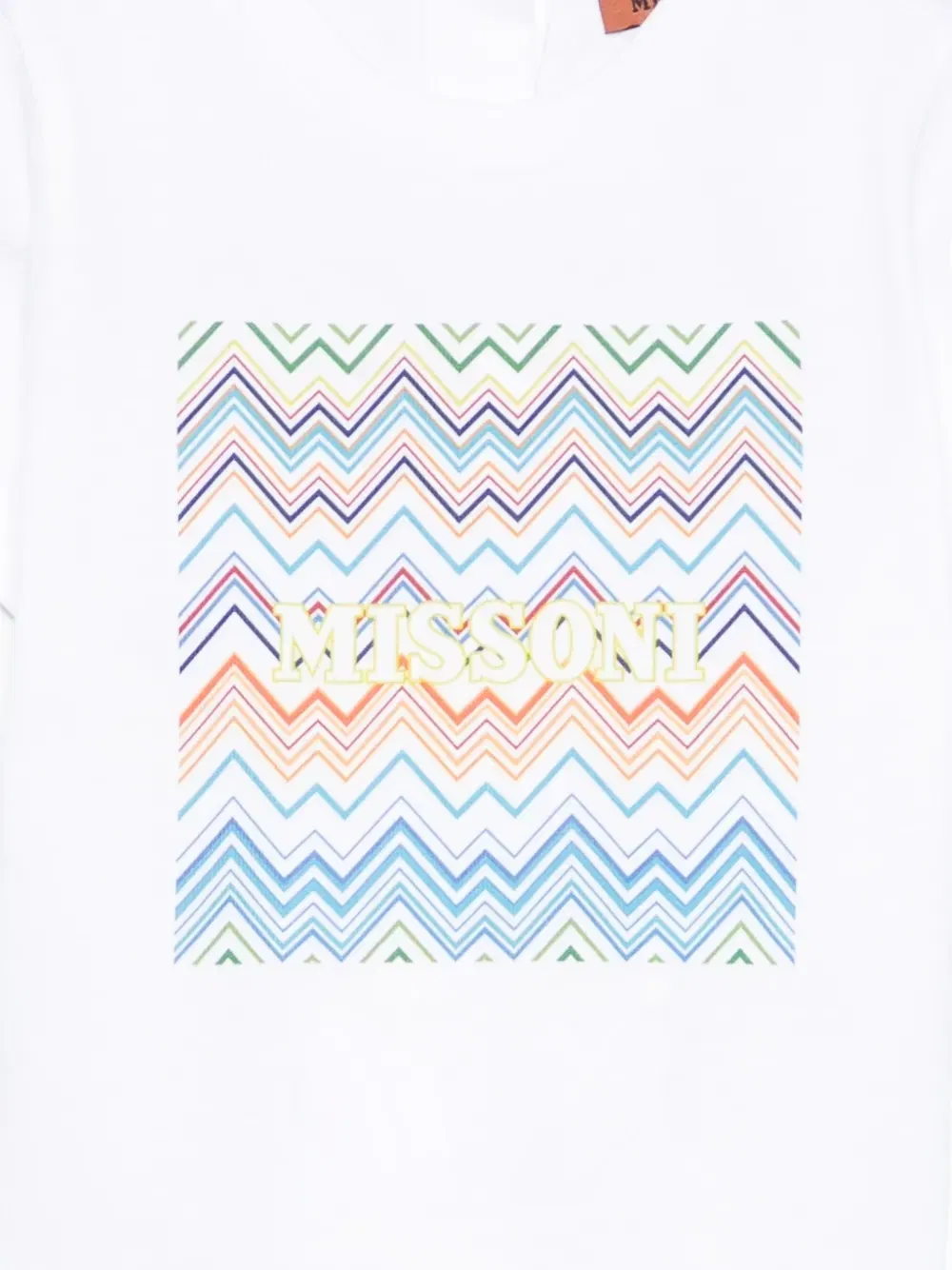 Футболка с узором зигзаг Missoni Kids, белый — фото 3