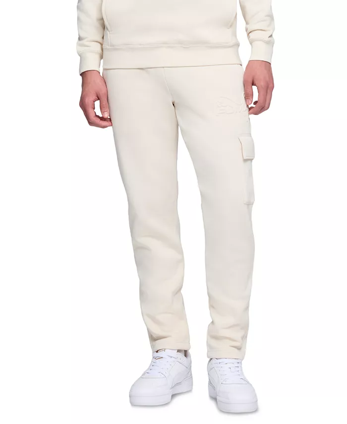 

Мужские флисовые брюки-карго ESS Regular-Fit с тисненым логотипом Puma, белый