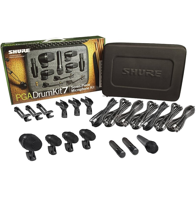 

Комплект барабанных микрофонов Shure PGADRUMKIT7 7pc Drum Microphone Kit