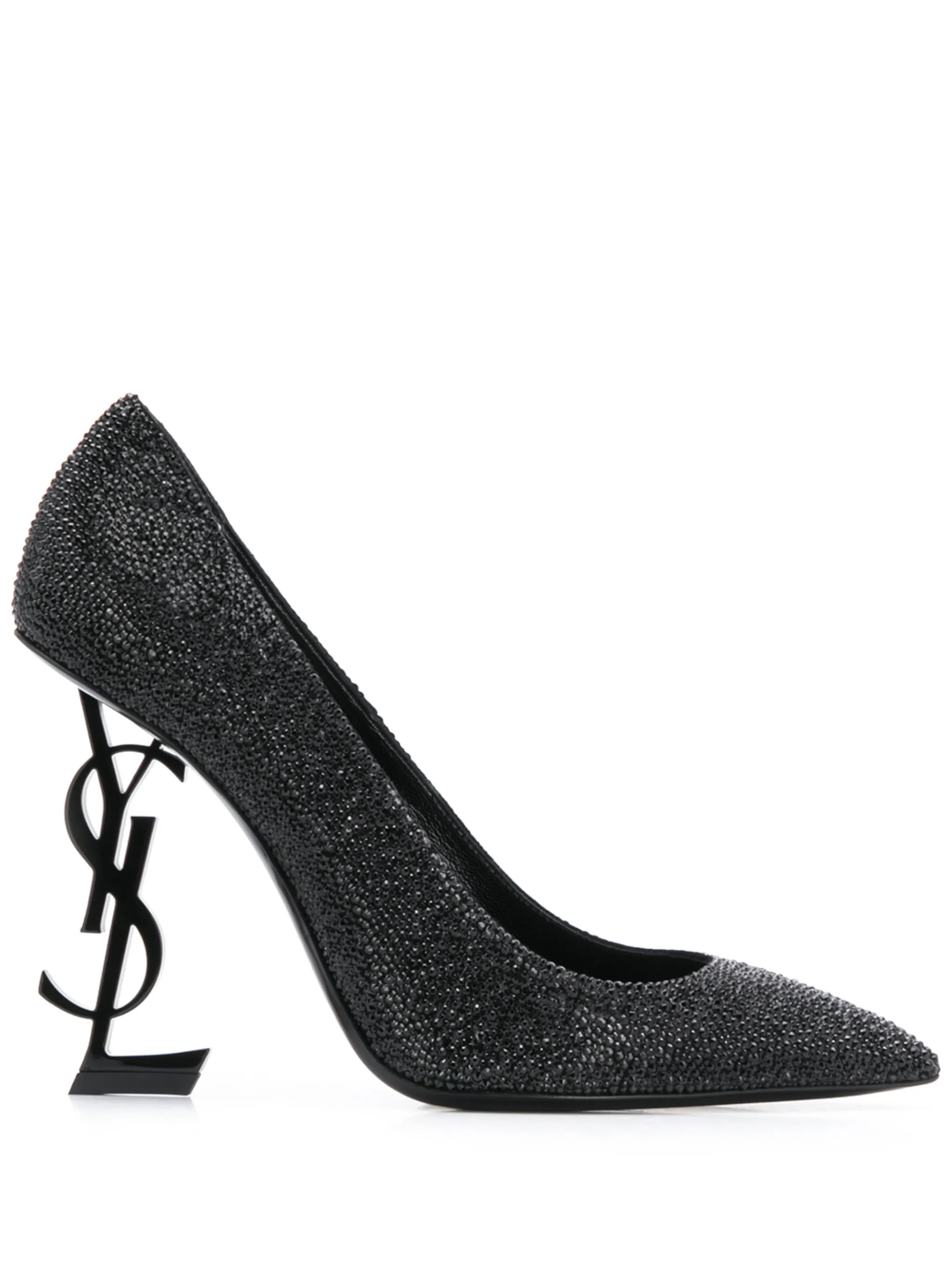 Туфли-лодочки Opyum c блестками Saint Laurent, черный