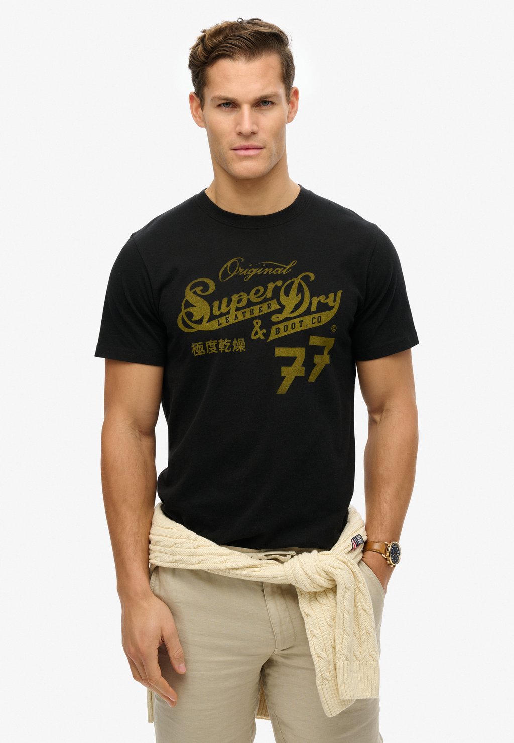 

Футболка с принтом Superdry, черный