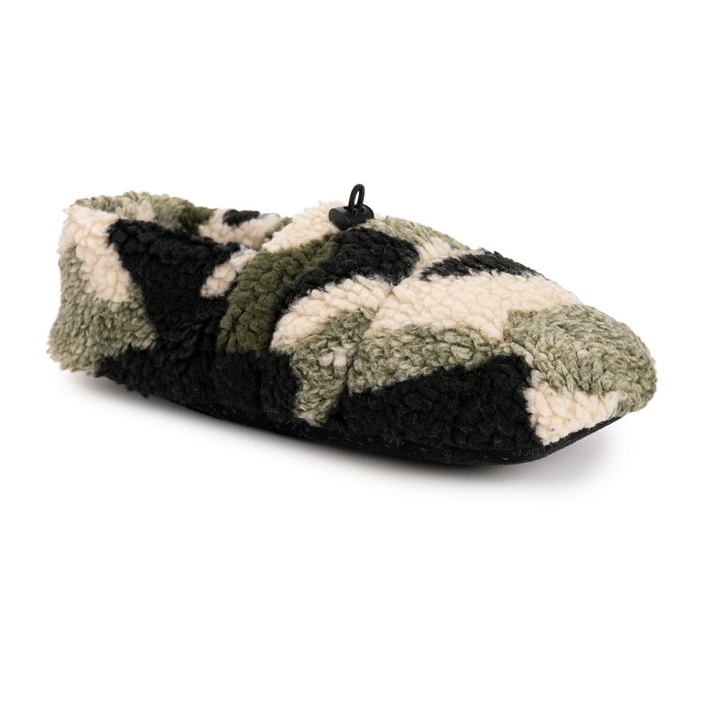 

MUK LUKS Стеганые мужские тапочки из шерпы с открытым носком, цвет Camo