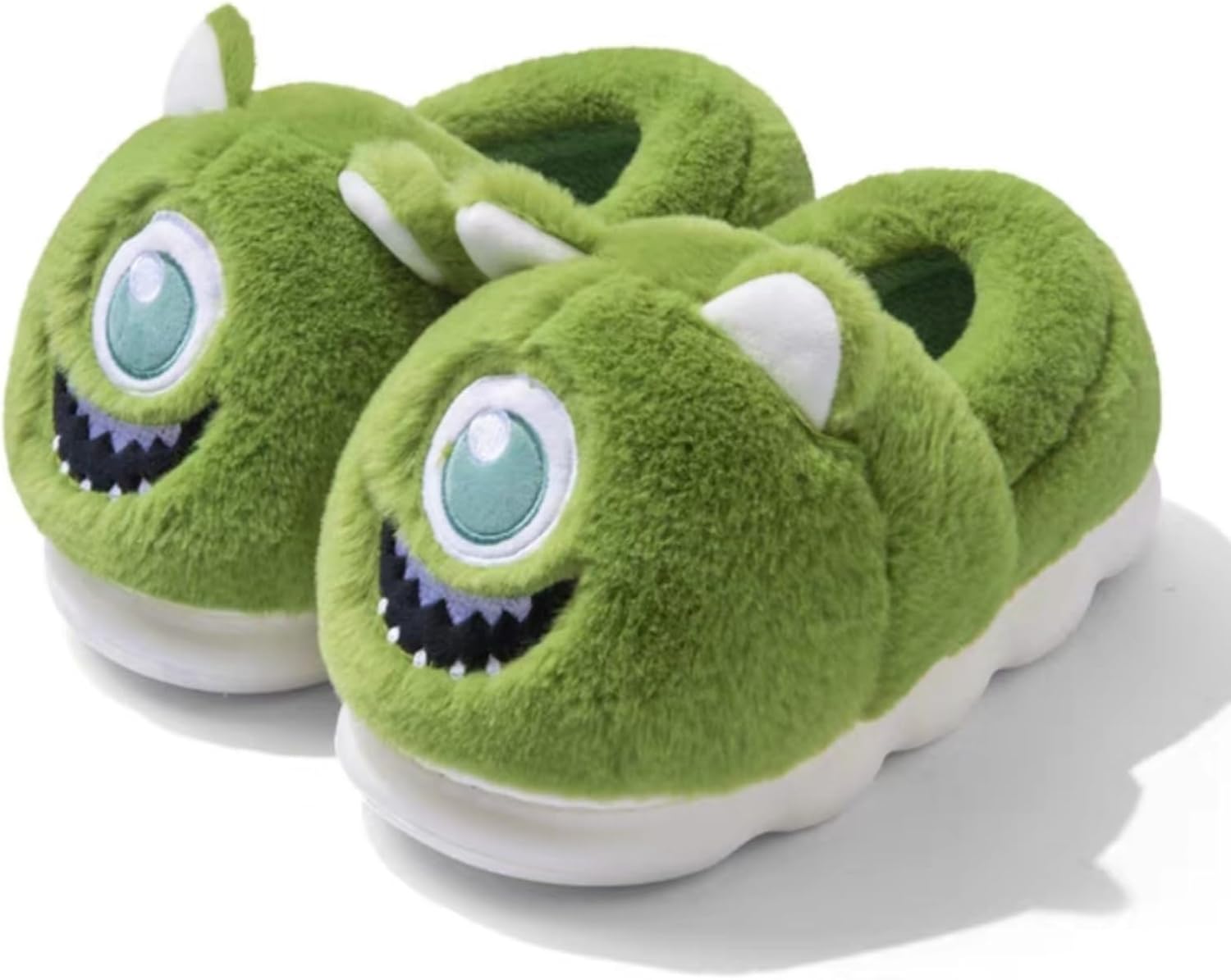 

Милые тапочки-монстры для женщин и мужчин, пушистые тапочки в виде животных, кавайные женские и мужские пушистые тапочки, мягкие теплые уютные домашние тапочки Zigihos, B-green