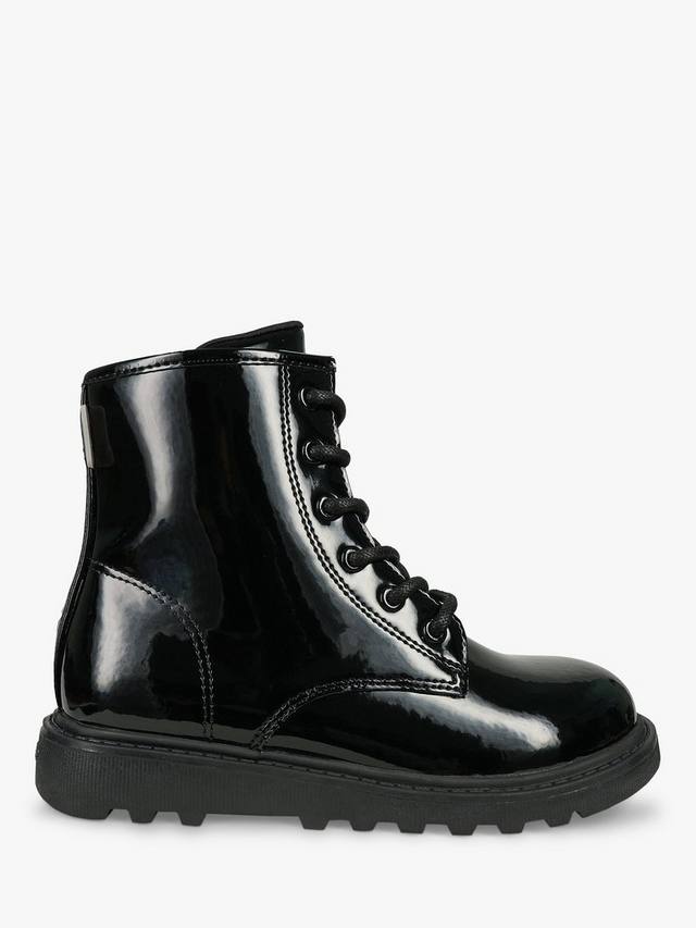 

Детские ботинки Holly Patent с единорогом ToeZone, Black