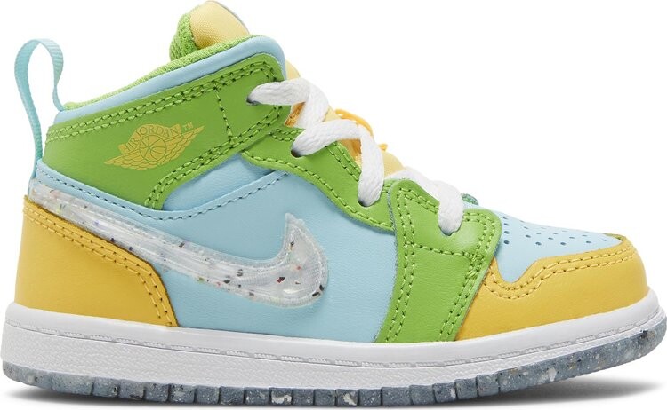 

Кроссовки Air Jordan 1 Mid SE TD 'Recycled Grind', синий