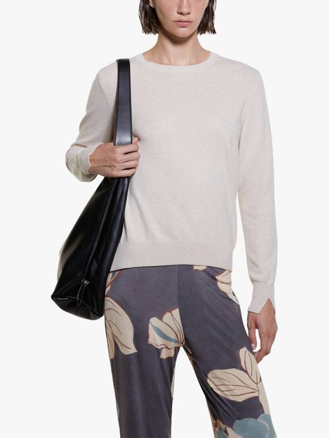 

Джемпер с круглым вырезом SISLEY, кремовый