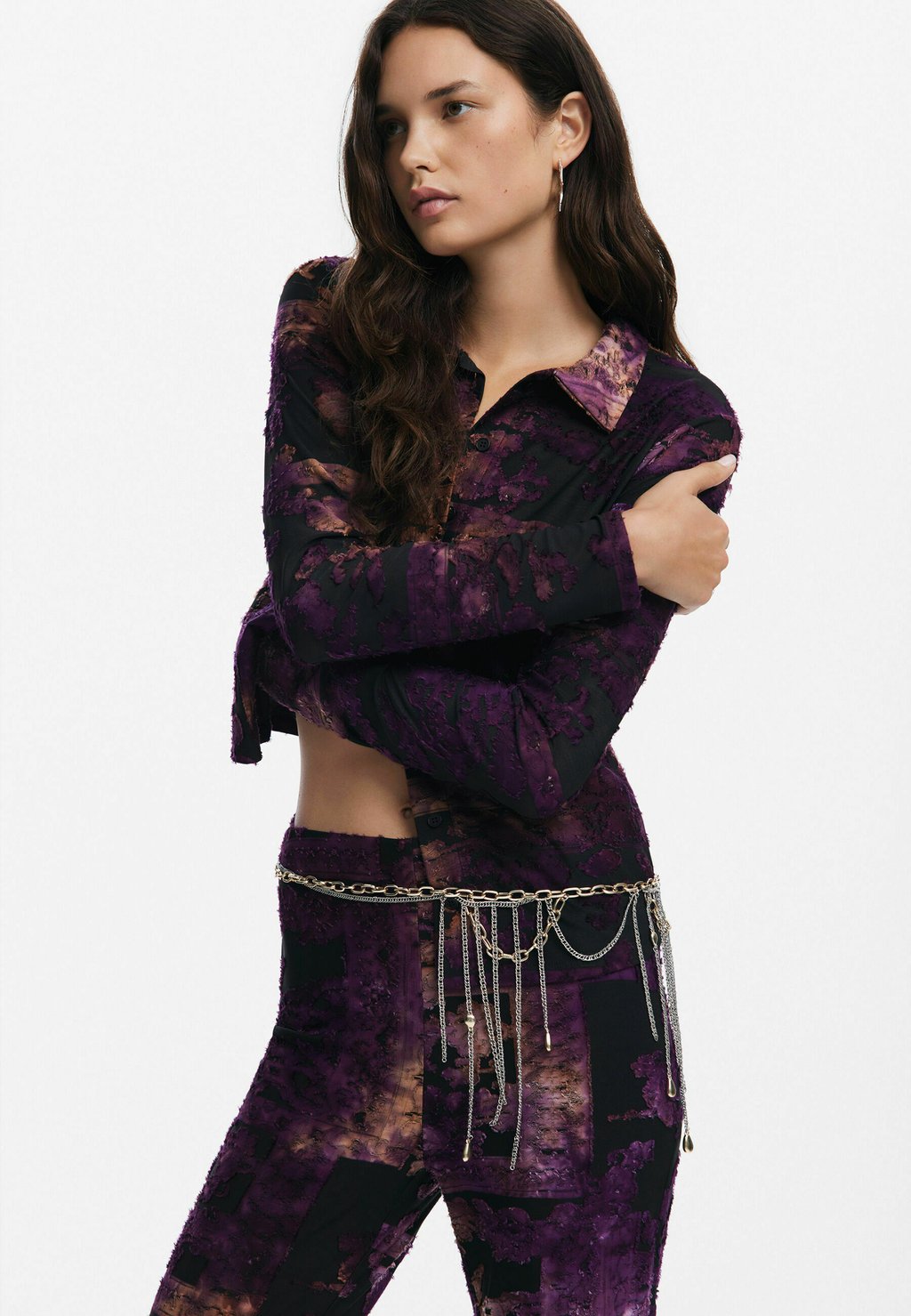 

Блузка на пуговицах FADED Desigual, черный