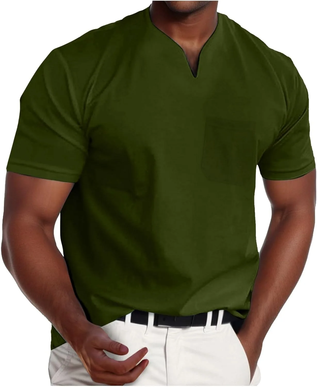 Мужская майка V-neck slim fit для тренировок