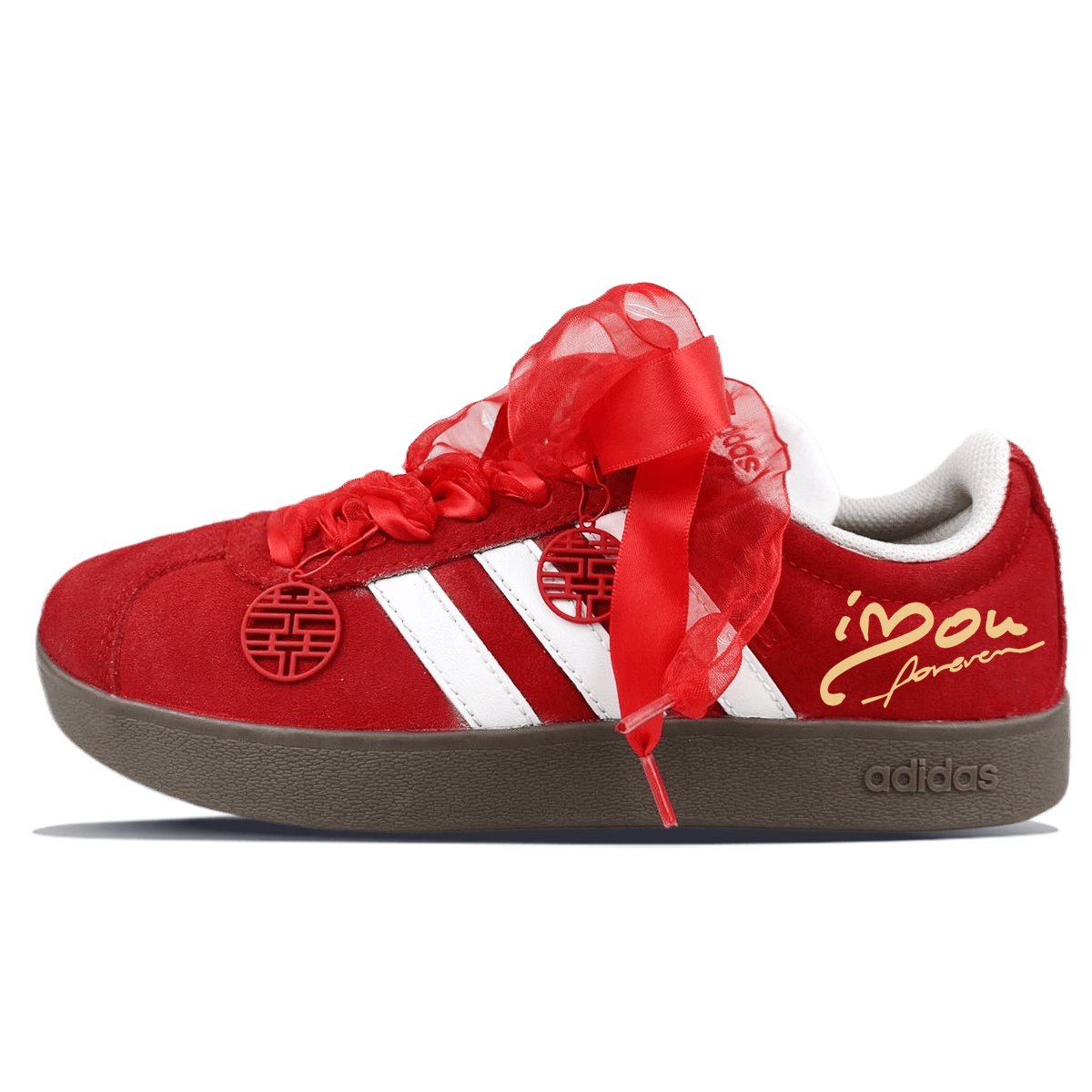 

Adidas Neo ВЛ Корт 2.0 Амортизирующие износостойкие противоскользящие лоу-топ скейтборд кроссовки унисекс красно-белые, цвет Red