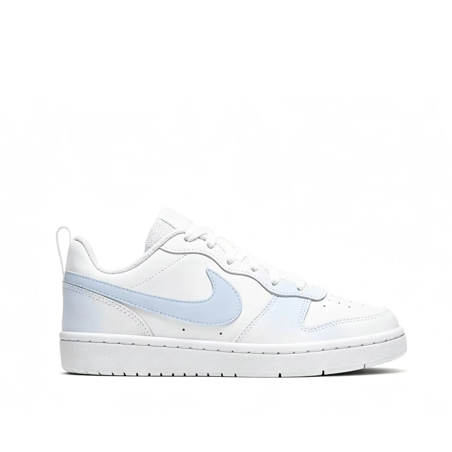 Кроссовки детские для скейтбординга Nike Court Borough Low Mist Rabbit сине-бело-розовые — фото 4
