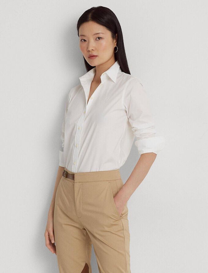 Рубашка-Блузка Lauren Ralph Lauren, белый — фото 3