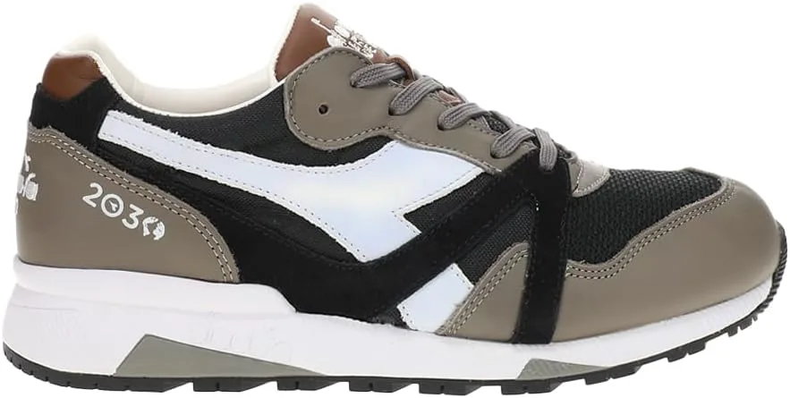 Мужские кроссовки Diadora N9000 2030 Italia на шнуровке повседневные - черные, черный