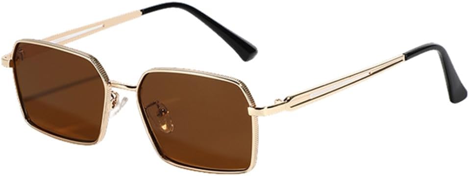 

Солнцезащитные очки MUTYNE коричнево-черного цвета с металлическим покрытием, защита от УФ-излучения UV400, модные квадратные солнцезащитные очки для мужчин и женщин, Gold With Brown