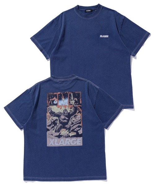 

XLARGE Футболка с коротким рукавом, комикс, X-Large, темно-синий